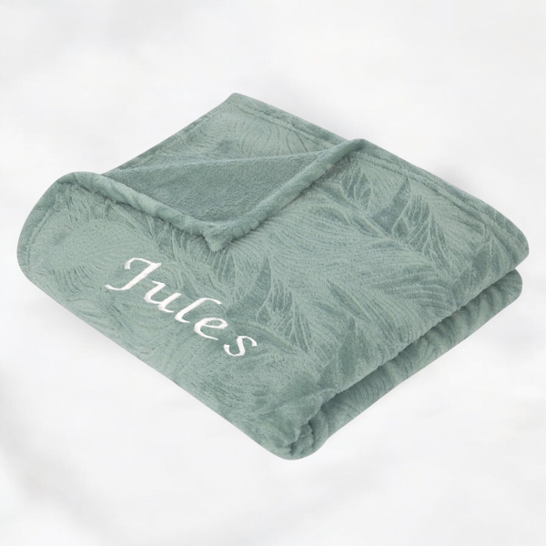 Plaid microfibre Bleu personnalisé