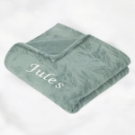 Plaid microfibre Bleu personnalisé