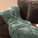 Plaid microfibre Bleu personnalisé