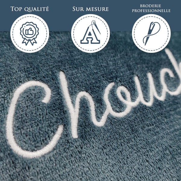 Couverture à capuche blanc personnalisée