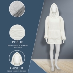 Couverture à capuche blanc personnalisée