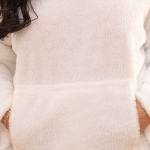 Couverture à capuche blanc personnalisée