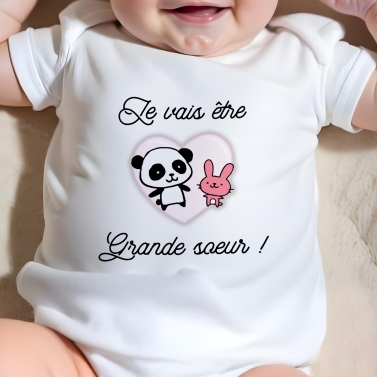 body bébé personnalisé bleu annonce grossesse