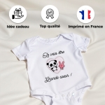 body bébé personnalisé bleu annonce grossesse