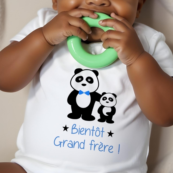 body bébé personnalisé bleu annonce grossesse