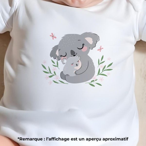 body bébé personnalisé prénom koala