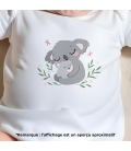 body bébé personnalisé prénom koala