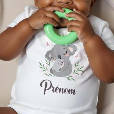 body bébé personnalisé prénom koala