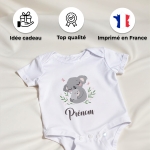 body bébé personnalisé prénom koala