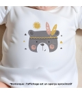 body bébé personnalisé prénom ours