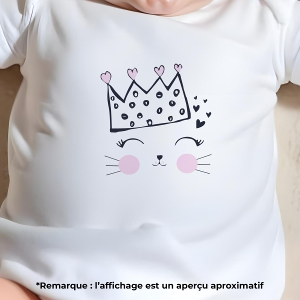 body bébé personnalisé prénom chat