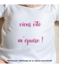 body bébé personnalisé viens vite... m'épuise !