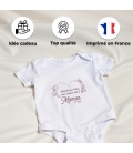 body bébé personnalisé mon cœur est à....