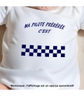 body bébé personnalisé ma pilote préférée