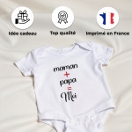 body bébé personnalisé papa + maman