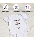 body bébé personnalisé papa + maman