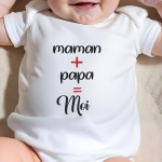 body bébé personnalisé papa + maman