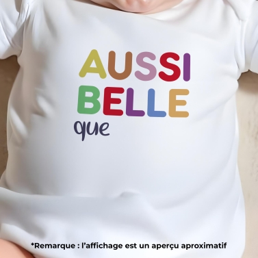 body bébé personnalisé aussi belle que...