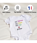 body bébé personnalisé 50% maman 50% papa
