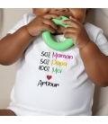 body bébé personnalisé 50% maman 50% papa