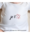 body bébé personnalisé maman je t'aime