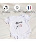 body bébé personnalisé maman je t'aime