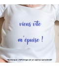 body bébé personnalisé viens vite m'épuise !