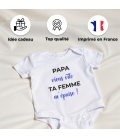 body bébé personnalisé viens vite m'épuise !