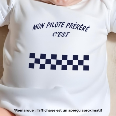 body bébé personnalisé mon pilote préféré