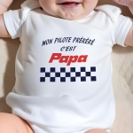 body bébé personnalisé mon pilote préféré