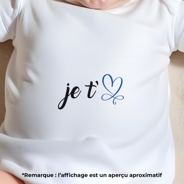 body bébé personnalisé papa je t'aime