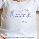 body bébé personnalisé mon coeur..