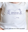 body bébé personnalisé mon coeur..