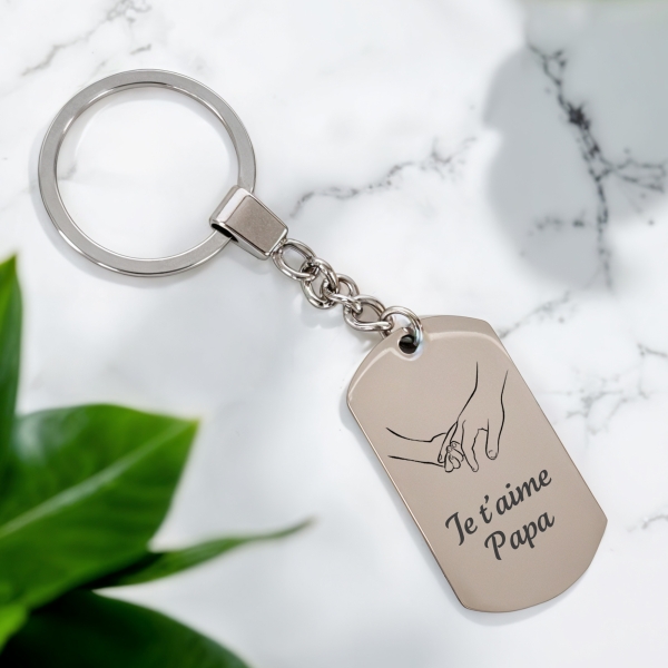 Porte-clés métal personnalisé - Modèle Mains