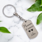 Porte-clés métal personnalisé - Modèle Amour