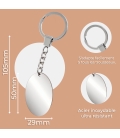 Porte clés ovale avec gravure