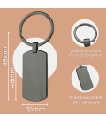Porte clés rectangle à personnaliser
