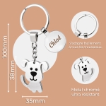 porte clés chien prénom à graver