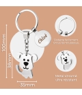 porte clés chien prénom à graver