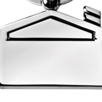 porte clés maison métal chromé texte à graver