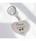 Porte-clés cœur personnalisé - Modèle Amour