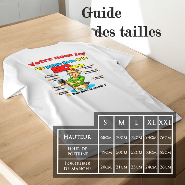 T-Shirt Homme 50 ans à personnaliser