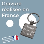 Porte-clés carré texte à graver