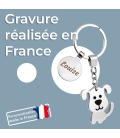 porte clés chien prénom à graver