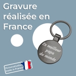 porte clés rond texte à gravé