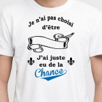 T-Shirt homme "J'ai juste eu de la chance" à personnaliser
