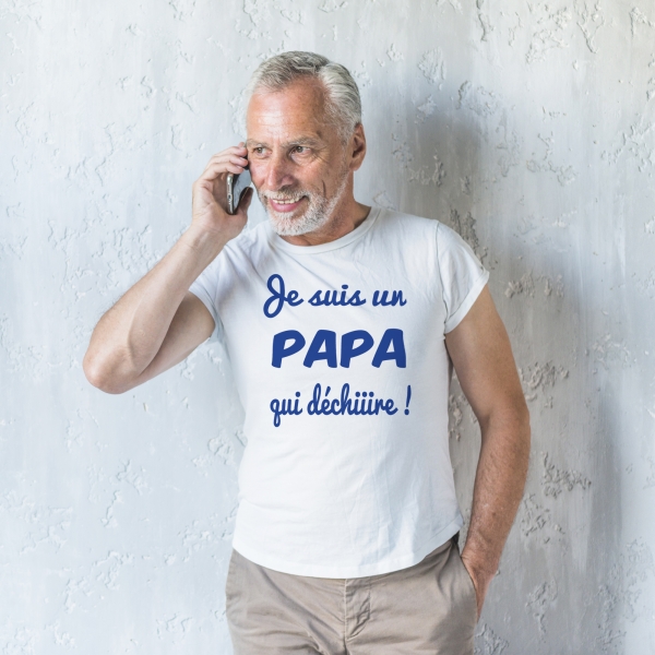T-Shirt homme "Je suis un Papa qui déchire"