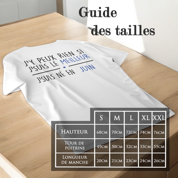 T-Shirt homme "J'suis le meilleur" à personnaliser