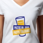 T-Shirt femme "Pastis un jour, pastis toujours" à personnaliser