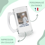 Chope à bière personnalisable - Photo et texte